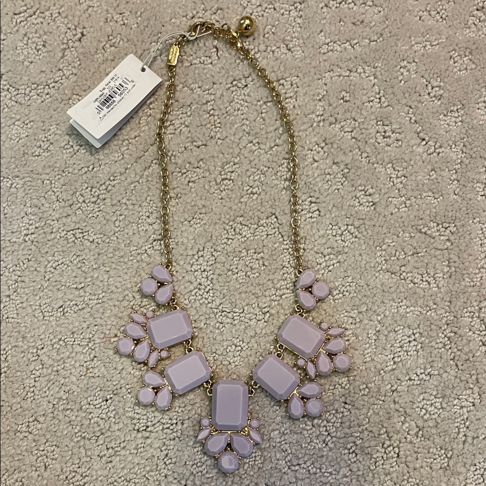 NWT Kate Spade Elegant Gold and Purple Statement Necklace